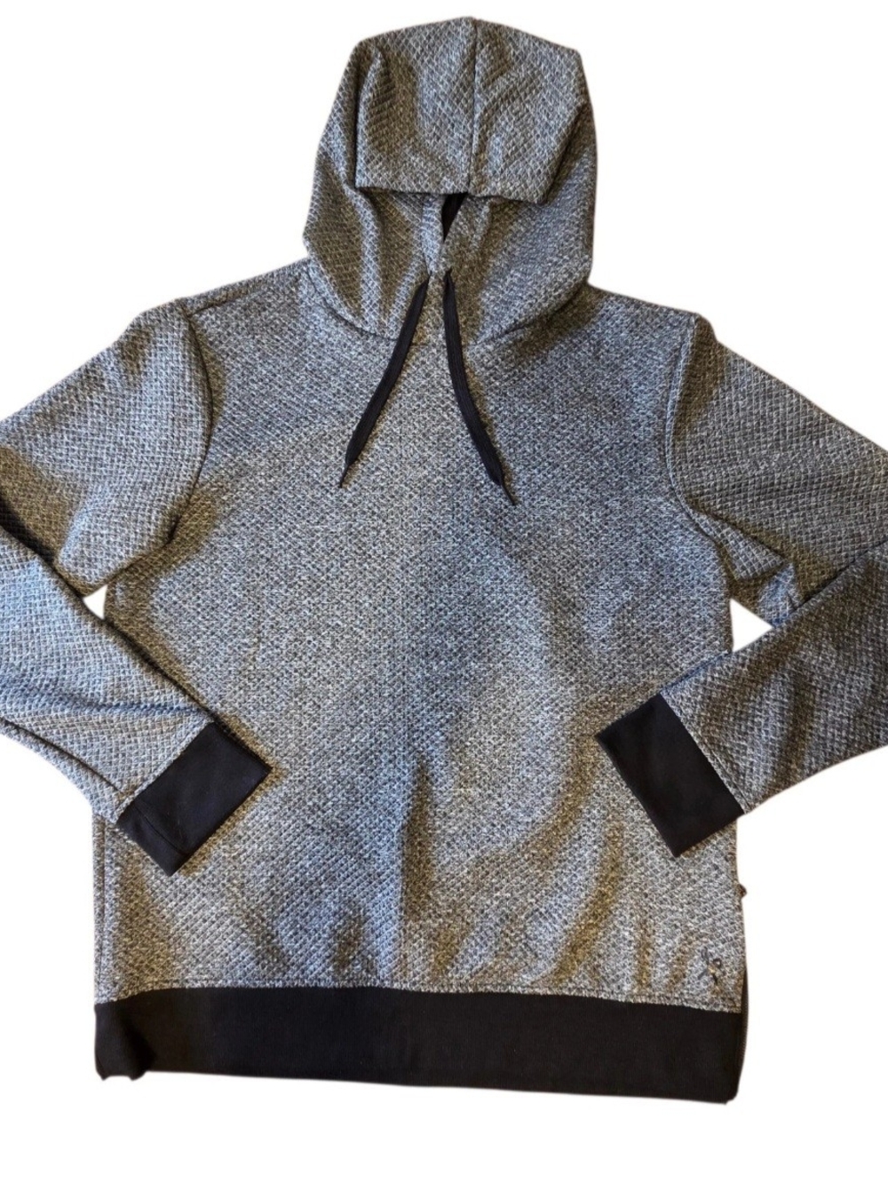 Marc Ecko Cut & Sew Men's Grey Crewneck Pullover Hoodie with Black Trim Size L
